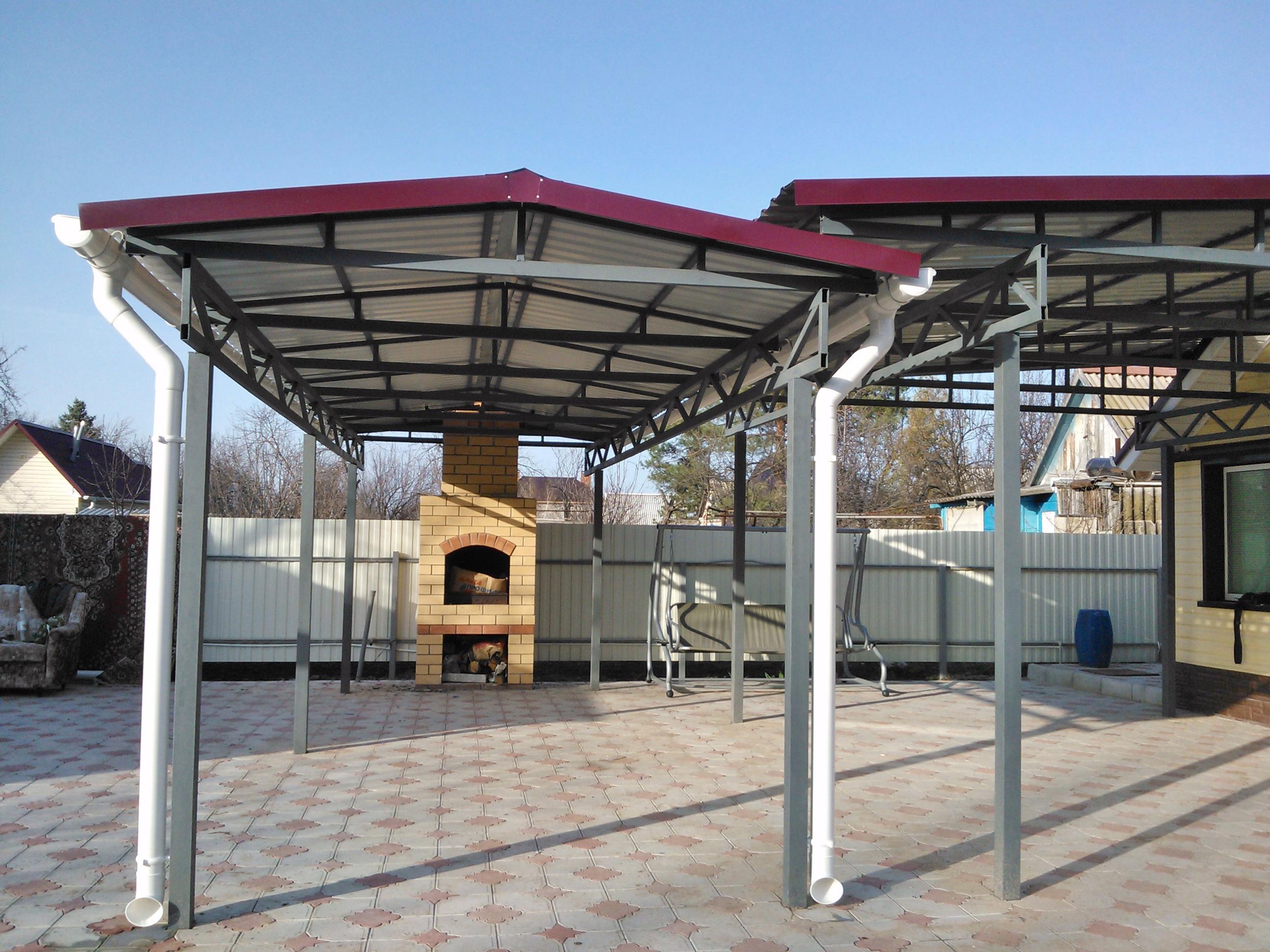 Навес и профнастила под ключ Волгоград